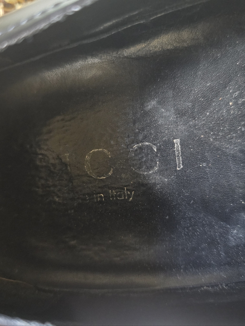 Gucci Black Leather Slip-On Dress Shoes Size 12D - Picture 7 of 9